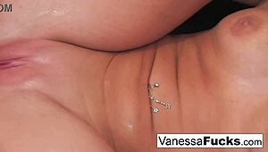 pretty vanessa caged yet slammed by monster cock surprise