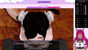 Vtuber Lewdneko Plays Harem Hotel Part 18 With Intense Moaning And Big Tits
