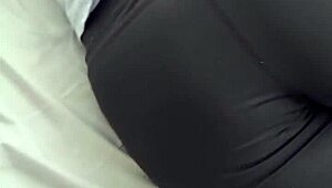 Damn! Hot Mexican chick in leggings gets slammed hard!