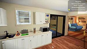 Complete gameplay with naked neighbor using toys in outdoor shower