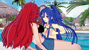 Chris Yukine And Cagliostro And Tsubasa Kazanari And Kanade Am Intense Lesbian Play And Futanari Sex - Symphogear Hentai