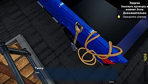 Complete gameplay with naked neighbor using toys in outdoor shower