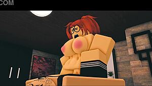 roblox porn got nerdy ginger slut fucked in bedroom...so hot