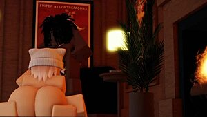 New Year Session with Sexy Black Slut Taking Bareback Big Cock Hard