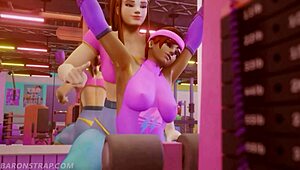 Hey, check out this lesbian training session! 😘