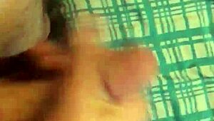 Young British twink masturbates with big cock in bedroom after gay porn viewing