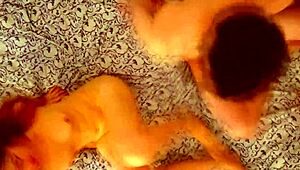 Hot teen couple bangs hard with big cock action in bed