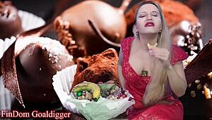 food porn takes a twist with financial domination and fetish glasses play.