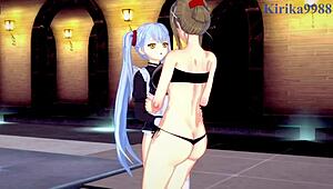 Sagiri Sakurai and Chitose Kisaragi and Ruri Hoshino in Super Robot Wars T & V & Martian Successor Nadesico