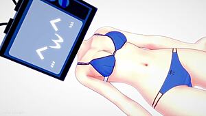 Perverted TV Woman In Bikini Wants To Fuck Trapped Under Bed In Uncensored 3D Cartoon Hentai Cumshot