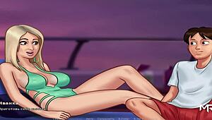 in summertime saga, blowjob on yacht with big ass 😎