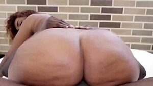 fucking big black ass riding a big black cock stud