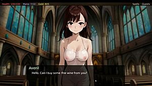 Magic reward in hentai game ep 1, angel pussy makes him cum fast! 😍