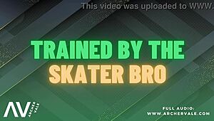 is this skater boy seduced into crossdressing bdsm slave with dirty talk?