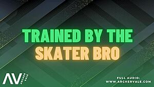 is this skater boy seduced into crossdressing bdsm slave with dirty talk?