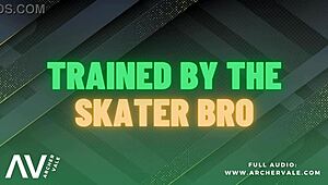 is this skater boy seduced into crossdressing bdsm slave with dirty talk?