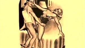 Vintage erotic drawings collection