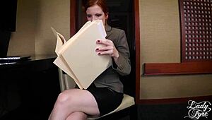 Accountant Gone Wild - Lady Fyre Milf Redhead Pov Blowjob Femdom Spreading Monster Cock