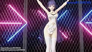 Raiden Mei in Chinese Dress Shakes Her Sexy Curves