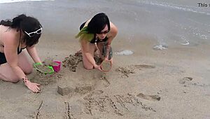 Lovely Ladies Enjoy Beach Photoshoot With Bikinis