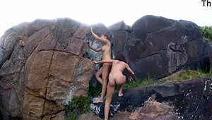 Walk With Them In Public Outdoors With Big Natural Tits