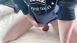 a handsome japanese guy rides hard in bed, milking every drop with aoidick.