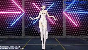 Raiden Mei in Chinese Dress Shakes Her Sexy Curves