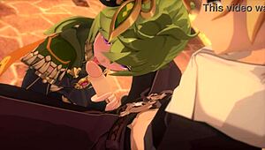 Garden Collei Genshin Impact in Stunning 3D Cartoon Hentai Animation