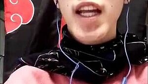 Gays share messages in asian japanese context