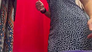 Dressing room cam catches girl with big tits changing.