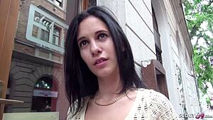 German scout spots an 18-year-old teen on the street and bangs her raw for cash