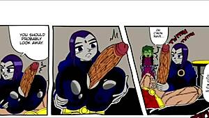 I can’t believe Teen Titans got wild with Doompypomp’s huge cock!