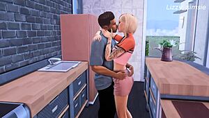 bonde gets fucked in the gym 3d animation