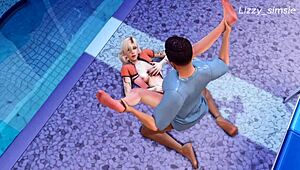 Ξανθιά γαμιέται στο γυμναστήριο 3D animation