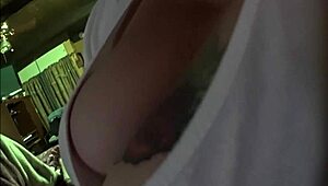 My wife sucking and showing big tits.
