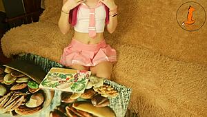 Redhead Foxy teases in a short, sexy NSFW puzzle clip without panties or instructions. Her charm captivates instantly!