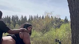 i love watching chubby bbw remi ride bbc on a giant rock
