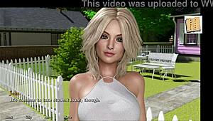 blonde with big tits and ass in 3d anime hentai game