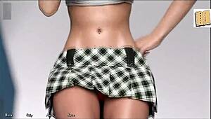 blonde with big tits and ass in 3d anime hentai game