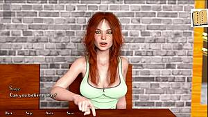 blonde with big tits and ass in 3d anime hentai game