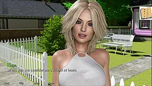 blonde with big tits and ass in 3d anime hentai game