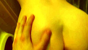 busted her wet pussy open - amateur teen throws ass back on dick in shower so good