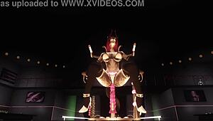 ryo explores the red robin lounge, dancing on a machine table in a wild night.