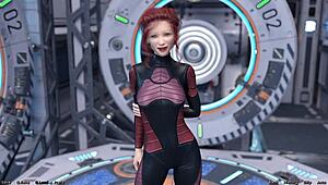 is this asian milf scientist stranded in space showcasing her project?