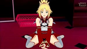 Mordred Pedragon lets you cum inside during masturbation.