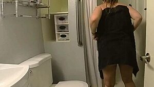 curvy wife drains cock late after steamy shower