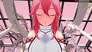 Yae Miko fucks in Genshin Impact