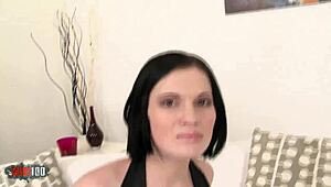 Stunning Young Russian Brunette Takes Hard Anal Pounding