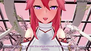 Yae Miko fucks in Genshin Impact