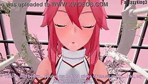 Yae Miko fucks in Genshin Impact